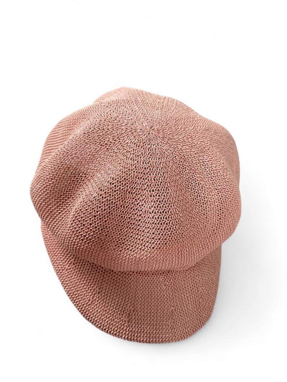 Rose Pink Knit Newsboy Cap